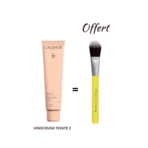CAUDALIE VINOCRUSH CREME TEINTEE 30 ML TEINTE 2 ACHETE + BENECOS PINCEAU FOND DE TEINT OFFERT