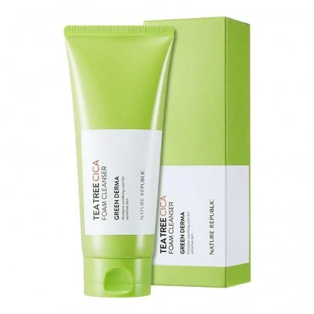 NATURE REPUBLIC GREEN DERMA TEA TREE CICA FOAM CLEANSER 150ML