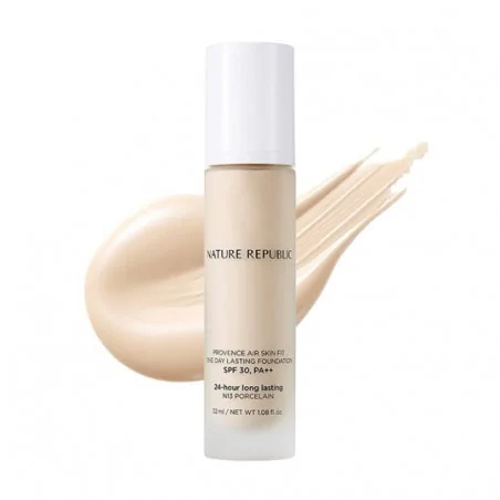 NATURE REPUBLIC PROVENCE AIR SKIN FIT ONE DAY LASTING FOUNDATION N13 PORCELAIN SPF30 PA++ 32 ML