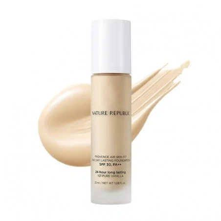 NATURE REPUBLIC PROVENCE AIR SKIN FIT ONE DAY LASTING FOUNDATION Y21 PURE VANILLA SPF30 PA++ 32 ML