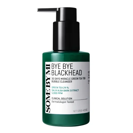 SOME BY MI BYE BYE BLACKHEAD 30 DAYS MIRACLE GREEN TEA TOX BUBBLE CLEANSER 120G