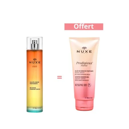 NUXE SUN EAU DÉLICIEUSE PARFUMANTE 100ML ACHETE +PRODIGIEUX - GELÉE DE DOUCHE FLORALE 200ML OFFERT