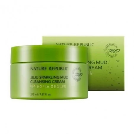 NATURE REPUBLIC JEJU SPARKLING MUD CLEANSING CREAM 215ML