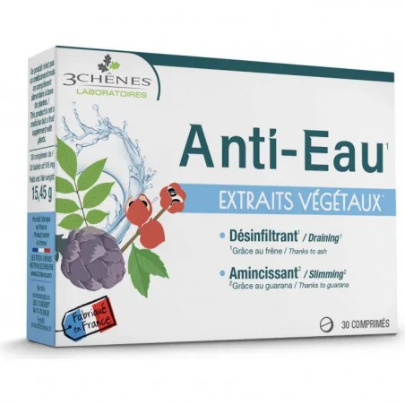 LES 3 CHÊNES ANTI-EAU DÉSINFILTRANT & AMINCISSANT 30 COMPRIMÉS