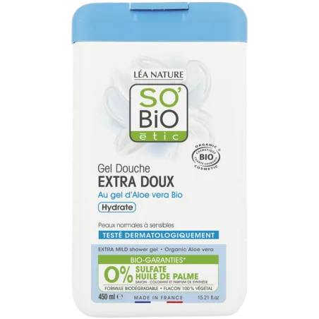 SO BIO GEL DOUCHE ALOE VERA EXTRA DOUX 450ML