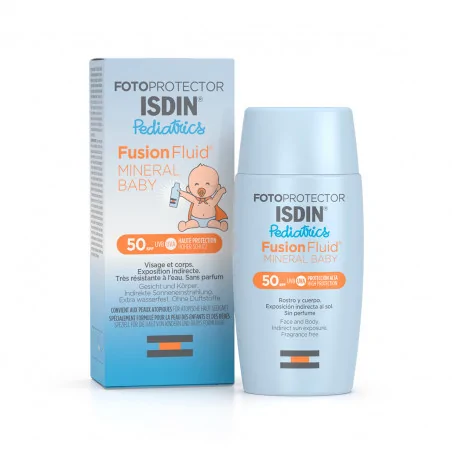ISDIN FOTOPROTECTEUR FUSION WATER MINERAL BÉBÉ PEDIATRICS SPF50+ 50ML