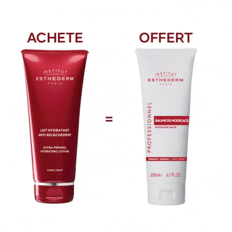 ESTHEDERM MINCEUR LAIT HYDRATANT ANTI-RELACHEMENT 200 ML ACHETE + ESTHEDERM BAUME DE MODELAGE 200 ML OFFERT