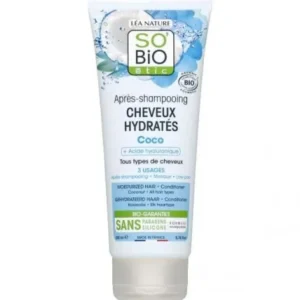 SO BIO APRÈS-SHAMPOOING CHEVEUX HYDRATÉS COCO & ACIDE HYALURONIQUE 200ML