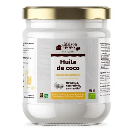 MAISON DE COCO HUILE VIERGE DE NOIX DE COCO, BIO 300 G -