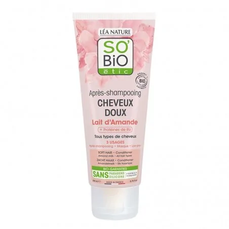 SO’BIO APRÈS-SHAMPOOING CHEVEUX DOUX LAIT D’AMANDE 200ML