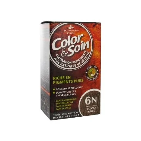LES 3 CHENES COLOR & SOIN COLORATION PERMANENTE EXTRAITS VÉGÉTAUX 6N BLOND FONCE