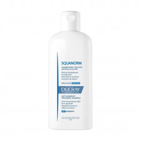 DUCRAY SQUANORM SHAMPOOING TRAITANT ANTIPELLICULAIRE - PELLICULES GRASSES 200ML