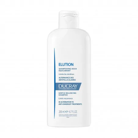 DUCRAY — SHAMPOOING DOUX ÉQUILIBRANT — SHAMPOING DOUX ANTIPELLICULAIRE — ELUTION 200 ML