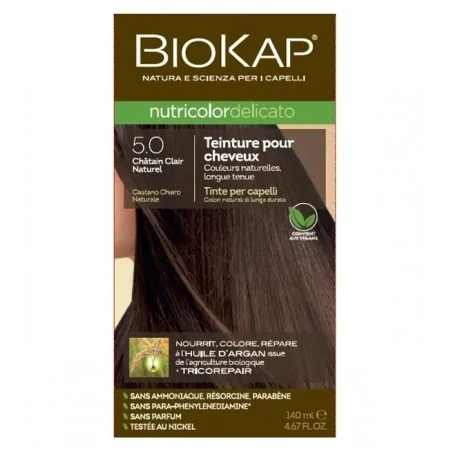 BIOKAP NUTRICOLOR DELICATO 5.0 CHÂTAIN CLAIR NATUREL
