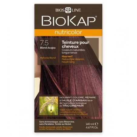 BIOKAP NUTRICOLOR 7.5 BLOND ACAJOU