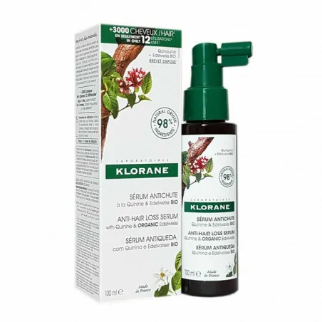 KLORANE - FORCE TRI-ACTIVE SÉRUM ANTICHUTE QUININE CAFÉINE - CHUTE DE CHEVEUX CHRONIQUE - CHEVEUX CLAIRSEMÉS 100 ML