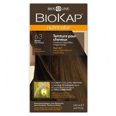 BIOKAP NUTRICOLOR 6.3 BLOND OR FONCÉ