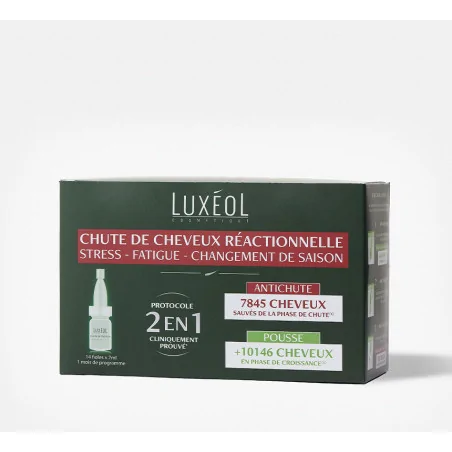 LUXÉOL CHUTE DE CHEVEUX RÉACTIONNELLE 2 EN 1