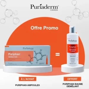 PURIADERM DUO PACK PURIPHAN AMPOULES 30*10ML+BAUME DEMELANT 200ML OFFERT