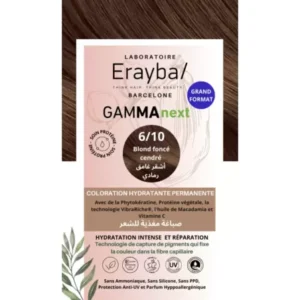 ERAYBA GAMMA NEXT COLORATION 6/10 BLOND FONCE CENDRE COLORATION HYDRATANTE PERMANENTE