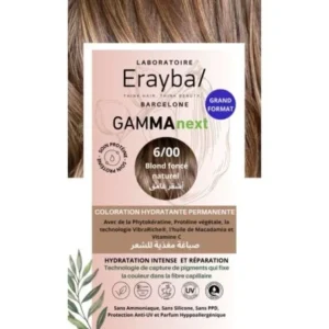 ERAYBA GAMMA NEXT COLORATION 6/00 BLOND FONCE NATUREL COLORATION HYDRATANTE PERMANENTE