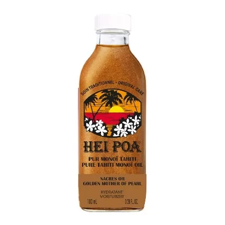 HEI POA SOINS TRADITIONNELES MONOÏ SPECIFIQUE DE TAHITI NACRES OR 100ML