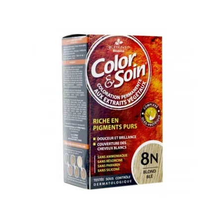 LES 3 CHENES COLOR&SOIN COLORATION PERMANENTE BLOND BLE 8N