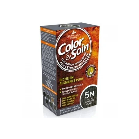 LES 3 CHENES COLOR&SOIN COLORATION PERMANENTE CHATAIN CLAIR 5N