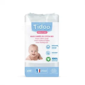 TIDOO MAXI CARRES DE COTON BIO X50