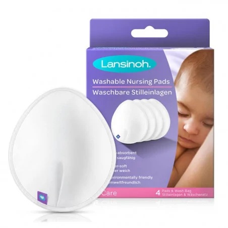 LANSINOH COUSSINET D'ALLAITEMENT LAVABLE 4 UNITES