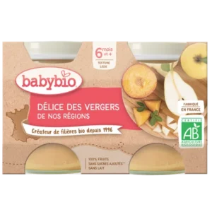 BABYBIO DÉLICE DES VERGERS 2X130G