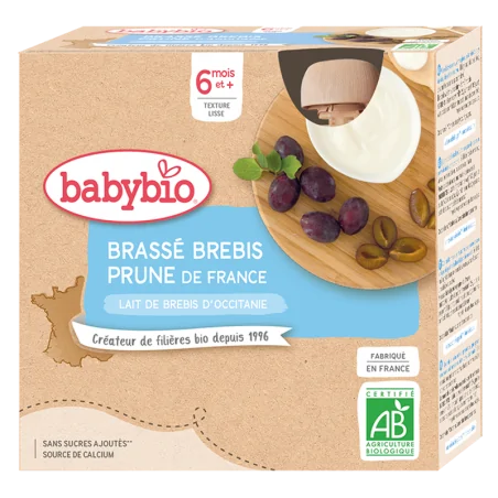 BABYBIO BRASSÉ BREBIS PRUNE 4X85G