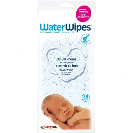 WATERWIPES LINGETTES BÉBÉ 28 PIÈCES