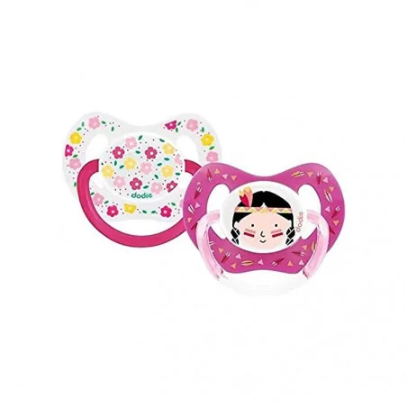 DODIE SUCETTE PHYSIOLOGIQUE P51 +18M DUO FILLE FLEURS/INDIENNE