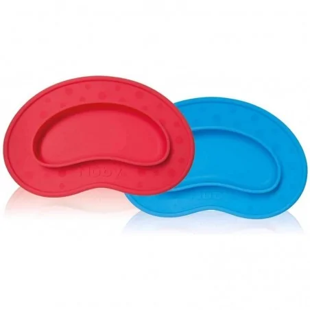NUBY ASSIETTE VENTOUSE MIRACLE 100% SILICONE OVALE -9M+ ID92828 ROUGE
