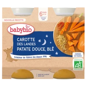 BABYBIO CAROTTE DES LANDES PATATE DOUCE BLÉ 2X220G