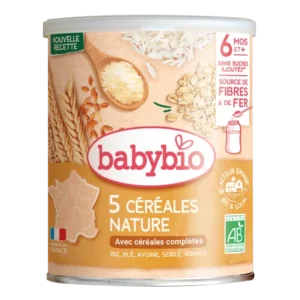 BABYBIO TROIS CÉRÉALES NATURE BLÉ AVOINE RIZ 220G