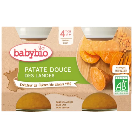 BABYBIO PATATE DOUCE DES LANDES 2X130G