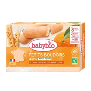 BABYBIO PETITS BOUDOIRS À L’HUILE ESSENTIELLE D’ORANGE DOUCE X6
