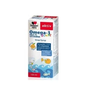 DOPPEL HERZ AKTIV OMEGA-3 JUNIOR MULTIVITAMINE SIROP 150ML