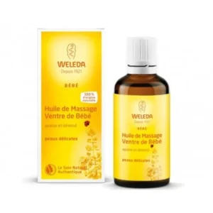 WELEDA HUILE DE MASSAGE VENTRE DE BÉBÉ BIO 50ML