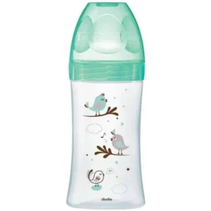 DODIE BIBERON INITIATION+ VERRE 270ML VERT OISEAUX 0-6 M TET RONDE 3 VIT D2