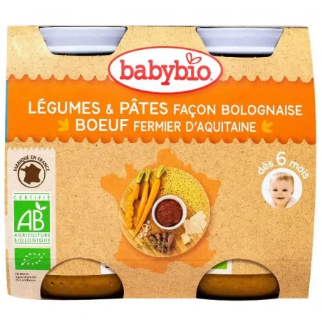 BABYBIO POT LEGUMES PATES 2X200G