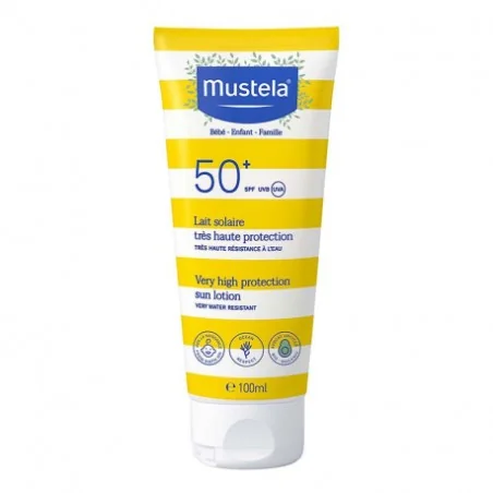 MUSTELA BÉBÉ ENFANT LAIT SOLAIRE TRÈS HAUTE PROTECTION SPF50+ 100ML