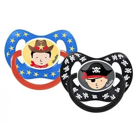 DODIE SUCETTE PHYSIOLOGIQUE +18 SILICONE DUO 50 COWBOY ET PIRATE