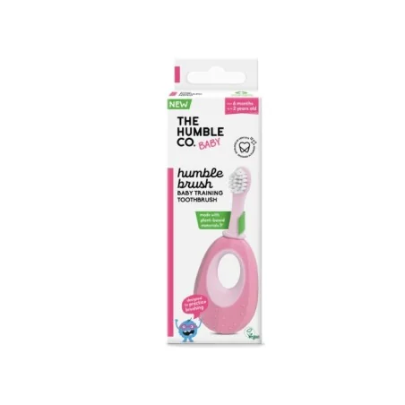 THE HUMBLE CO BROSSE A DENTS A BASE DE PLANTES POUR BEBE ULTRA DOUCE - ROSE