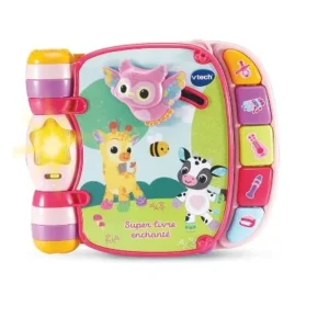 VTECH SUPER LIVRE ENCHANTÉ DES BABY LOULOUS (ROSE) - 166785