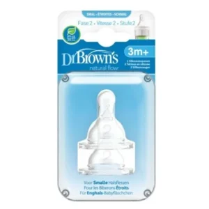 DR BROWNS TETINE COLE ETROIT NIVEAU 2 3MOIS+ PACK DE 2