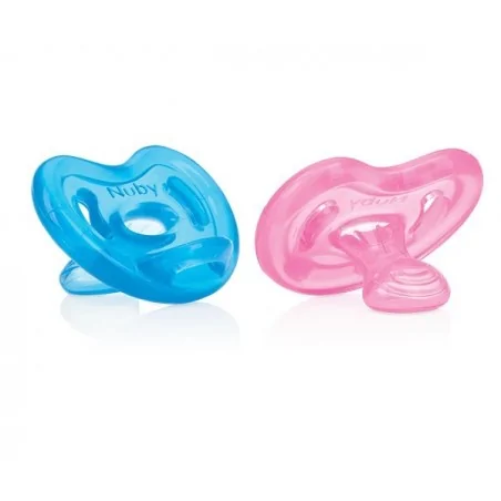 NUBY SUCETTE 100% SILICONE NATURAL FLEX™ ORTHODENTIQUE 0-6M NV0202003SOS ROSE