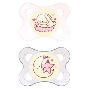 MAM SUCETTE NIGHT 0-6 MOIS SILICONE ROSE